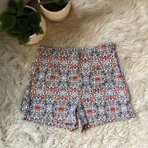 Zara Patterned High Rise Shorts